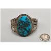 Image 2 : Super Turquoise and Sterling Silver Vintage Bracelet
