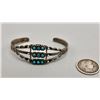 Image 2 : 9 Turquoise Snake Eyes Ingot Bracelet