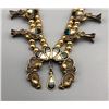 Image 1 : Sterling Silver and 12k Gold Filled and Inlay Squash Blossom Necklace