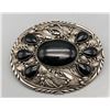 Image 1 : Sterling Silver and Onyx Belt Buckle- Signed