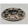 Image 3 : Sterling Silver and Onyx Belt Buckle- Signed