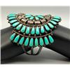 Image 8 : Vintage Turquoise and Sterling Silver Cluster Bracelet