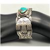 Image 11 : Turquoise and Sterling Silver Retro Style Bracelet by Shawn Endito