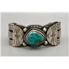 Image 1 : Turquoise and Sterling Silver Retro Style Bracelet by Shawn Endito