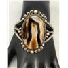 Image 8 : Sterling Silver and Agate Bracelet by Dean Sandoval JR
