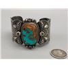 Image 7 : Retro Style Turquoise and Sterling Silver Bracelet by Dean Sandoval Jr