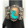 Image 8 : Retro Style Turquoise and Sterling Silver Bracelet by Dean Sandoval Jr