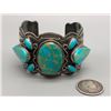 Image 7 : Turquoise and Sterling Silver Bracelet by Dean Sandoval Jr.