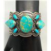 Image 9 : Turquoise and Sterling Silver Bracelet by Dean Sandoval Jr.