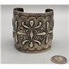 Image 7 : Large Sterling Silver Bracelet with Repousse Work