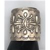 Image 8 : Large Sterling Silver Bracelet with Repousse Work