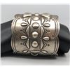 Image 9 : Large Sterling Silver Bracelet with Repousse Work