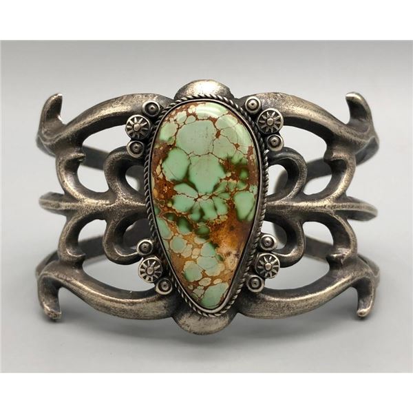 Large Turquoise Sandcast Bracelet