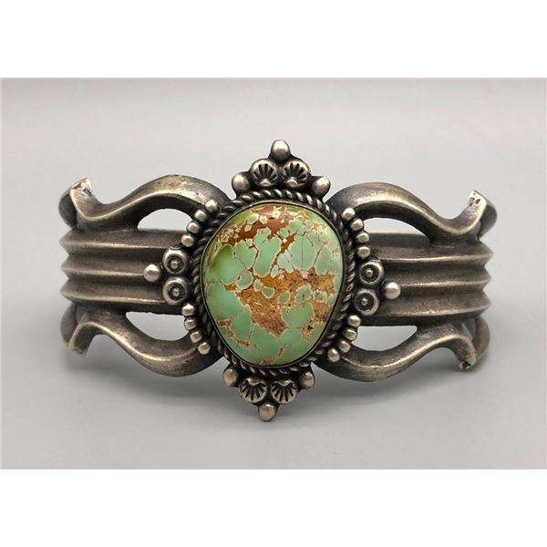 Green Turquoise Sandcast Bracelet