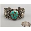 Image 7 : Retro Style Turquoise and Sterling Silver Bracelet