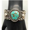 Image 8 : Retro Style Turquoise and Sterling Silver Bracelet