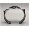 Image 6 : Turquoise and Sterling Silver Bracelet -Retro Style