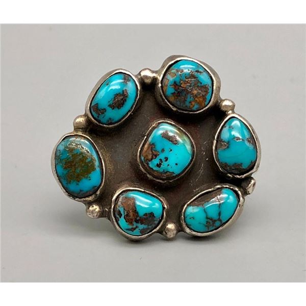 Nice Turquoise Cluster Ring