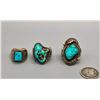 Image 6 : Three VIntage Turquoise Rings