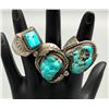 Image 8 : Three VIntage Turquoise Rings