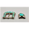Image 3 : Older Turquoise Inlay Belt Buckle with Tip