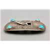 Image 2 : 1930s Turquoise and Sterling Silver Buckle