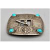 Image 3 : 1930s Turquoise and Sterling Silver Buckle