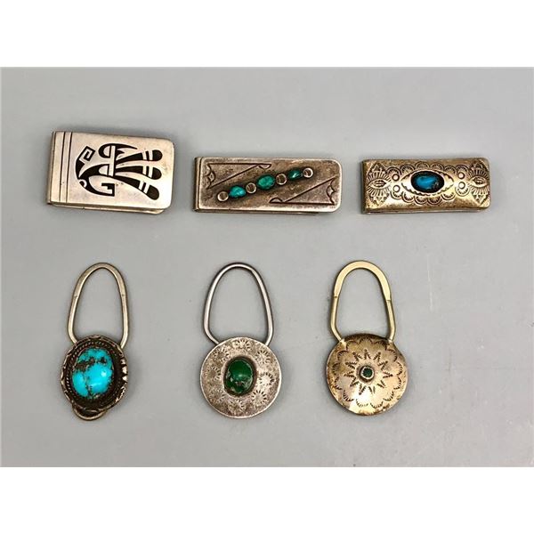 Group of Money Clips and Key Fobs