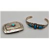 Image 1 : Fred Harvey Era Bracelet and Small Belt Buckle