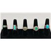 Image 1 : Five Older Turquoise Rings
