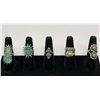 Image 1 : Six Older Turquoise Rings