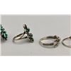 Image 7 : Six Older Turquoise Rings