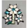 Image 2 : Flowery Vintage Inlay Pendant and Earring Set