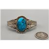 Image 6 : Eye-Catching Vintage Sterling Silver and Turquoise Bracelet
