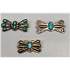 Image 1 : Group of Three Vintage Sterling Silver and Turquoise Pins