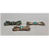 Image 5 : Group of Three Vintage Sterling Silver and Turquoise Pins