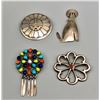 Image 1 : Group of Four Various Sterling Silver Pins