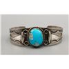 Image 1 : Vintage Turquoise and Sterling Silver Bracelet