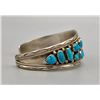 Image 2 : Sterling Silver and Turquoise Cluster Bracelet