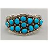 Image 1 : Navajo Turquoise Cluster Bracelet