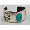 Image 1 : Hopi Turquoise and Sterling Silver Overlay Bracelet