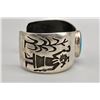 Image 2 : Hopi Turquoise and Sterling Silver Overlay Bracelet
