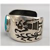 Image 4 : Hopi Turquoise and Sterling Silver Overlay Bracelet