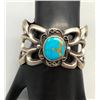Image 7 : Larger Turquoise Sandcast Bracelet