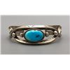 Image 1 : Sleeping Beauty Turquoise and Sterling Silver Bracelet