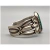 Image 2 : Hand Wrought Bracelet with Old Green Turquoise