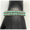 Image 7 : Two Row Turquoise Snake Eye Bracelet