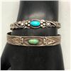 Image 7 : Two Old Sterling Silver and Turquoise Bracelets