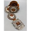 Image 1 : Sterling Silver Concho Belt on Brown Leather