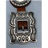 Image 3 : Sterling Silver Concho Belt on Brown Leather
